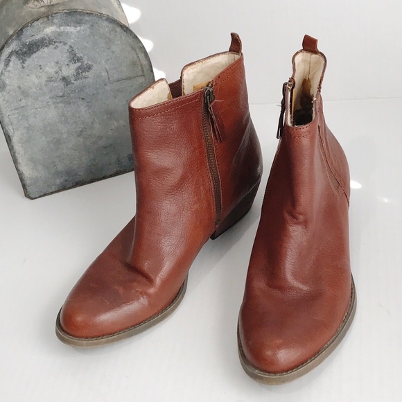 ‼️SOLD‼️Nine West Vintage American Cognac Booties - Picture 5 of 8